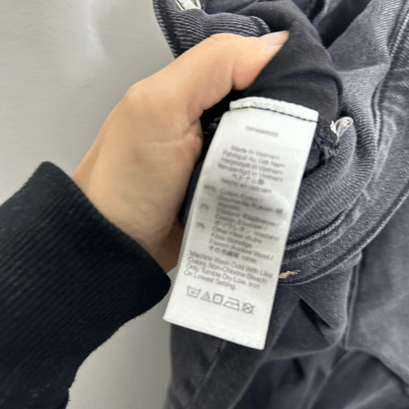 MADEWELL Tall Kick Out Crop Jean womens Starkey Wash NJ716 GRAY stretch 33 tall - Picture 7 of 8